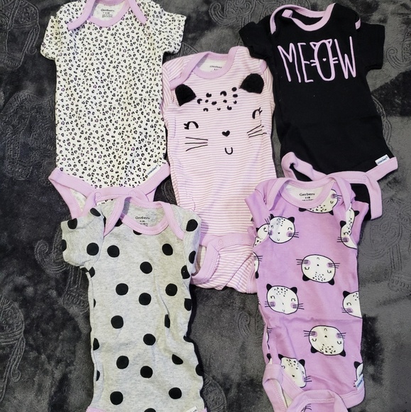 Gerber Other - 💜🐱Baby girl kitty Onesies